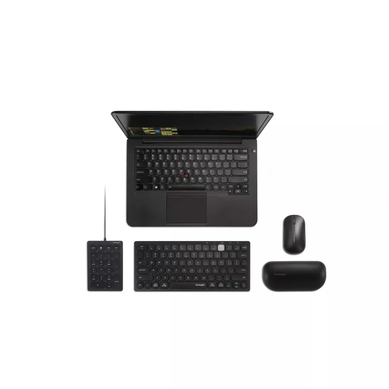Teclado numérico con cable Kensington, USB, 21, portátil/PC, negro