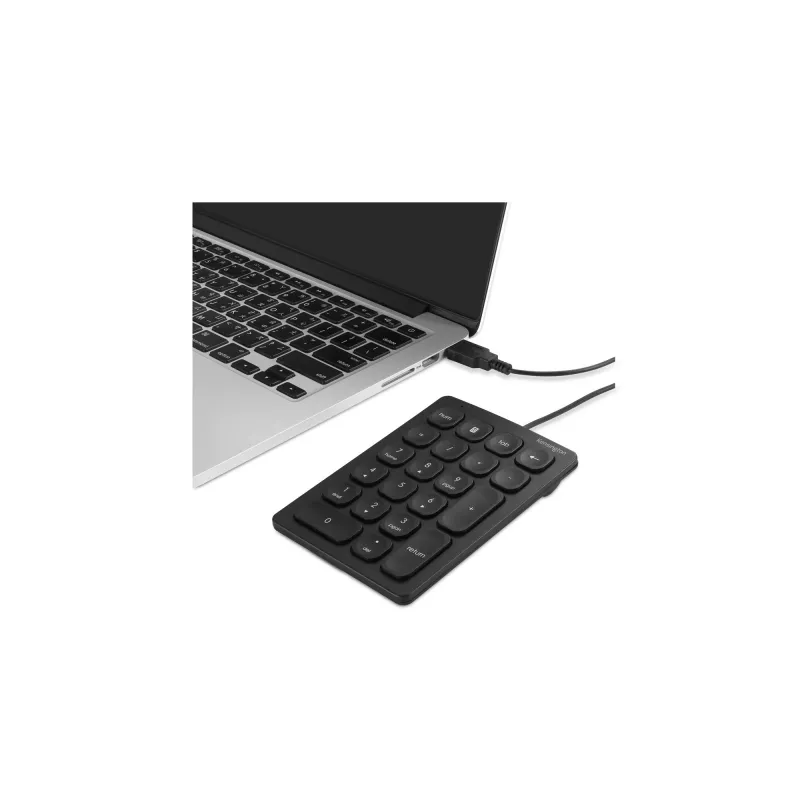 Teclado numérico con cable Kensington, USB, 21, portátil/PC, negro