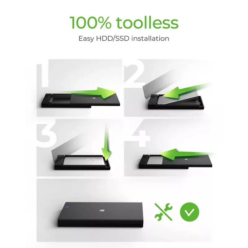 Carcasa SSD ICY BOX IB-200T-C3 negra 2,5 pulgadas