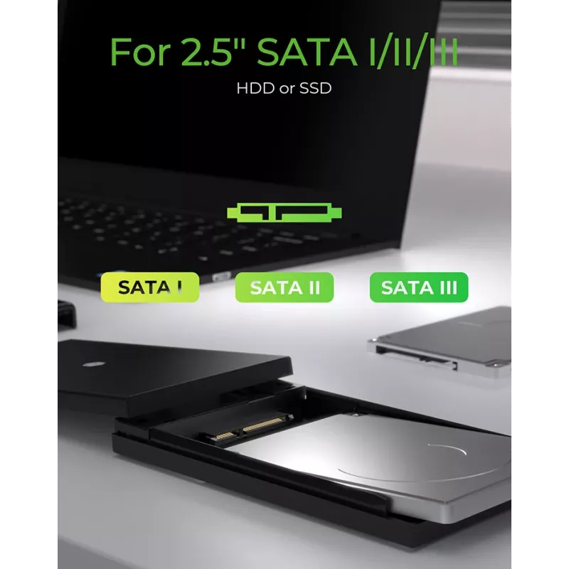 Carcasa SSD ICY BOX IB-200T-C3 negra 2,5 pulgadas