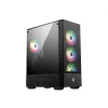 Caja de PC MSI MAG FORGE 112R semitorre negra con cristal templado, 3 ventiladores frontales de 120mm, compatibilidad ATX/Micro-ATX/Mini-ITX