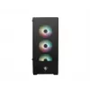 Caja de PC MSI MAG FORGE 112R semitorre negra con cristal templado, 3 ventiladores frontales de 120mm, compatibilidad ATX/Micro-ATX/Mini-ITX