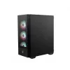 Caja de PC MSI MAG FORGE 112R semitorre negra con cristal templado, 3 ventiladores frontales de 120mm, compatibilidad ATX/Micro-ATX/Mini-ITX