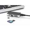 Lector de tarjetas DIGITUS USB 3.0, compatible con tarjetas MS/SD/SDHC/MiniSD/M2/CF/MD/SDXC, cable con conector USB-A de 1M