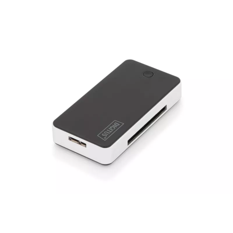 Lector de tarjetas DIGITUS USB 3.0, compatible con tarjetas MS/SD/SDHC/MiniSD/M2/CF/MD/SDXC, cable con conector USB-A de 1M