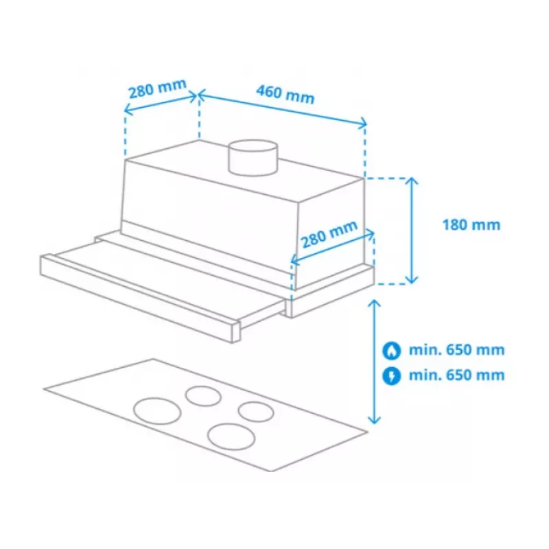 Samsung NK24M1030IS Semintegrado (extraíble) acero inoxidable 392 m³/h