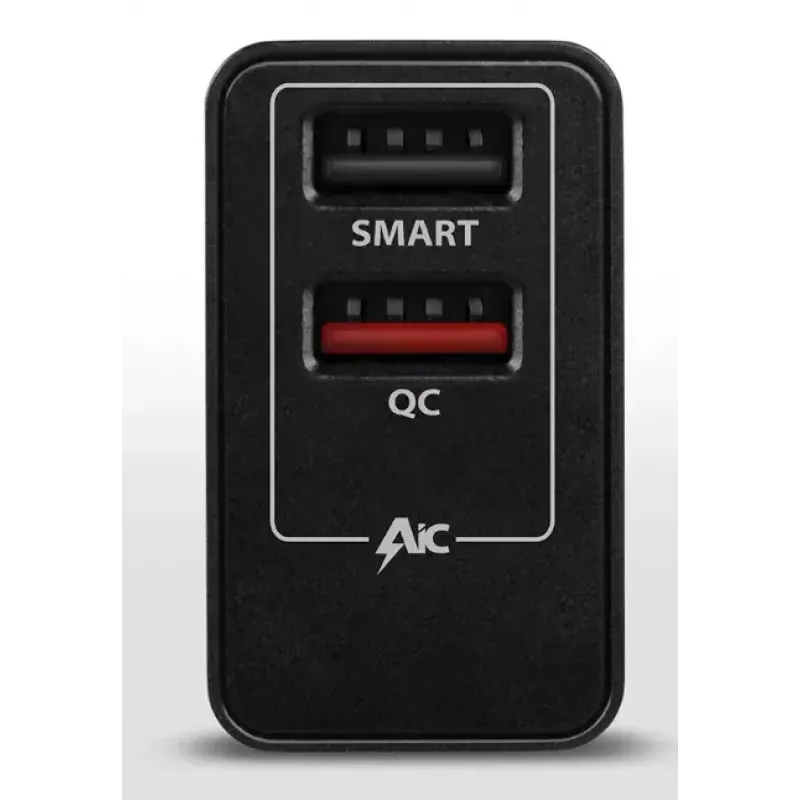 Cargador de pared Axagon ACU-QS24 QUICK and SMART, 2x conector USB QC3.0/AFC/FCP + 5V-1,2A, 24W