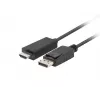 Adaptador de cable LANBERG DisplayPort HDMI Negro