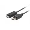 Adaptador de cable LANBERG DisplayPort HDMI Negro