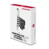 Tarjeta PCIe Axagon PCEU-43RS - 4 puertos USB 5 Gbps, alimentación dual, Renesas PD720201, SP y LP