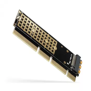 Axagon PCEM2-1U PCIe x16/x8/x4 - Adaptador de ranura M.2 NVMe M-Key 1U