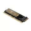 Axagon PCEM2-1U PCIe x16/x8/x4 - Adaptador de ranura M.2 NVMe M-Key 1U