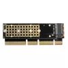 Axagon PCEM2-1U PCIe x16/x8/x4 - Adaptador de ranura M.2 NVMe M-Key 1U