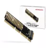 Axagon PCEM2-1U PCIe x16/x8/x4 - Adaptador de ranura M.2 NVMe M-Key 1U
