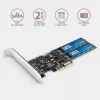 Axagon PCES-SA4M2 controlador PCIe 2 puertos SATA 6G internos + adaptador de tarjeta M.2 B-Key M.2, SATA