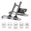 Axagon PCEA-PSN PCIe - 1 adaptador de puerto paralelo y 2 serie 250 kbps con SP y LP