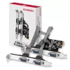 Axagon PCEA-S4N PCIe - 4 adaptador de puerto serie 250 kbps con SP y LP