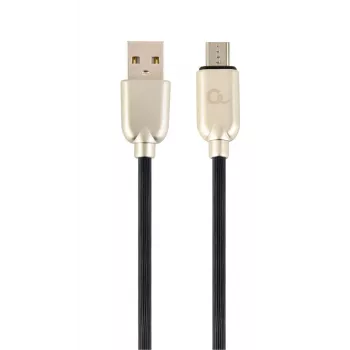 Cable de carga y datos Micro-USB de goma Premium GEMBIRD 2m - Negro