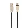 Cable de carga y datos Micro-USB de goma Premium GEMBIRD 2m - Negro
