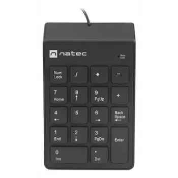 Teclado numérico NATEC GOBY 2 USB 18 teclas membrana Negro — conexión por cable USB, 18 teclas, cable de 1,5 m, carcasa ABS