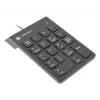 NATEC Goby 2 NKL-2022 teclado numérico, con cable USB, 18 teclas, de membrana, cable de 1,5 m, negro