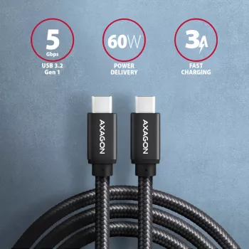 Cable USB Axagon BUCM3-CM15AB 1,5 m USB 3.2 Gen 1 Negro