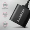 Adaptador de audio USB externo AXAGON ADA-12 con 1x jack de 3,5 mm para auriculares y micrófono