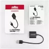 Adaptador de audio USB externo AXAGON ADA-12 con 1x jack de 3,5 mm para auriculares y micrófono