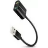 Adaptador de audio USB externo AXAGON ADA-12 con 1x jack de 3,5 mm para auriculares y micrófono