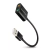 Adaptador de audio USB externo AXAGON ADA-12 con 1x jack de 3,5 mm para auriculares y micrófono