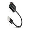 Adaptador de audio USB externo AXAGON ADA-12 con 1x jack de 3,5 mm para auriculares y micrófono
