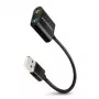 Adaptador de audio USB externo AXAGON ADA-12 con 1x jack de 3,5 mm para auriculares y micrófono