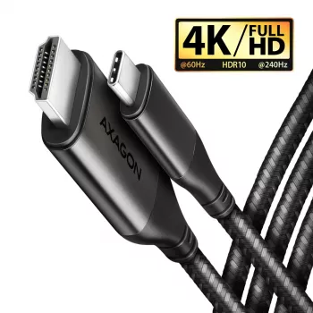 Cable Axagon RVC-HI2MC USB-C -> HDMI 2.0a 1,8m, 4K/60Hz HDR10