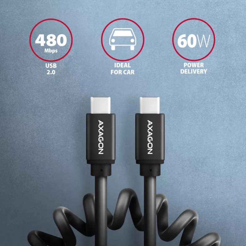 Axagon BUCM-CM10TB TWISTER cable USB-C <> USB-C 0,6 m