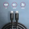 Cable USB Axagon BUCM-CM20AB 2m USB C Negro
