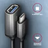 Adaptador de cable Axagon RUCM-AFAC USB-C (M) -> USB-A (H), 20 cm, USB 3.2 Gen 1, 3A, ALU