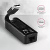 AXAGON ADE-XR adaptador de USB 2.0 Type-A a Fast Ethernet 10/100, RJ-45, Realtek RTL8152, negro, 23 g