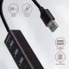 Hub multipuerto Axagon HMA-CR3A de metal USB 3.2 Gen 1 con tres puertos USB y lector de tarjetas