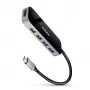 Hub Axagon HMC-6H4A USB 3.2 Gen 1, 4x USB-A, HDMI 4K/30Hz, PD 100W, cable USB-C de 20 cm