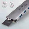 Hub Axagon HMC-HCR3A 3x USB-A + HDMI + SD/microSD USB-C 3.2 Gen 1 cable de 20 cm USB 3.2 Gen 1 (3.1 Gen 1) Type-C gris
