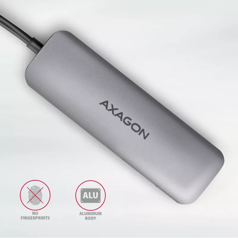 Hub Axagon HMC-HCR3A 3x USB-A + HDMI + SD/microSD USB-C 3.2 Gen 1 cable de 20 cm USB 3.2 Gen 1 (3.1 Gen 1) Type-C gris