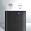 Carcasa externa Axagon EEM2-SB2 USB-C 3.2 Gen 2 de metal para SSD M.2 NVMe y SATA. Sin tornillos