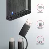 Carcasa externa Axagon EEM2-SB2 USB-C 3.2 Gen 2 de metal para SSD M.2 NVMe y SATA. Sin tornillos