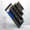 Carcasa externa Axagon EEM2-SB2 USB-C 3.2 Gen 2 de metal para SSD M.2 NVMe y SATA. Sin tornillos