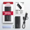 Carcasa externa Axagon EEM2-SB2 USB-C 3.2 Gen 2 de metal para SSD M.2 NVMe y SATA. Sin tornillos