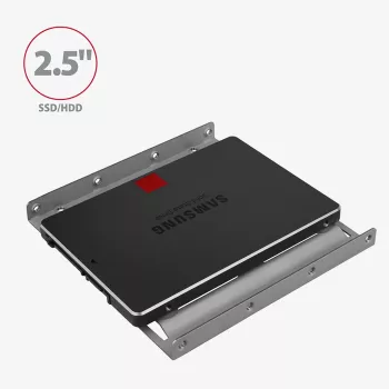 Soporte Axagon RHD-125S para 1x HDD/SSD de 2,5 pulgadas en bahía de 3,5 pulgadas, metal, gris