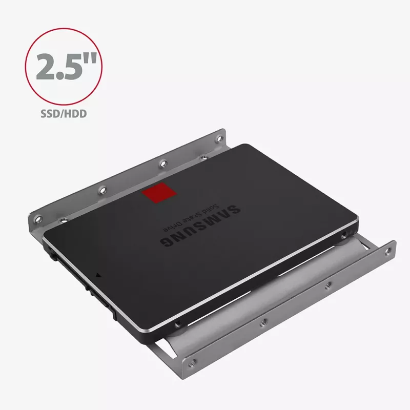 Soporte Axagon RHD-125S para 1x HDD/SSD de 2,5 pulgadas en bahía de 3,5 pulgadas, metal, gris