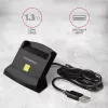 Lector de tarjetas inteligentes Axagon CRE-SM2 USB 2.0 negro cable de 1,3 m