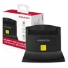 Lector de tarjetas inteligentes Axagon CRE-SM2 USB 2.0 negro cable de 1,3 m