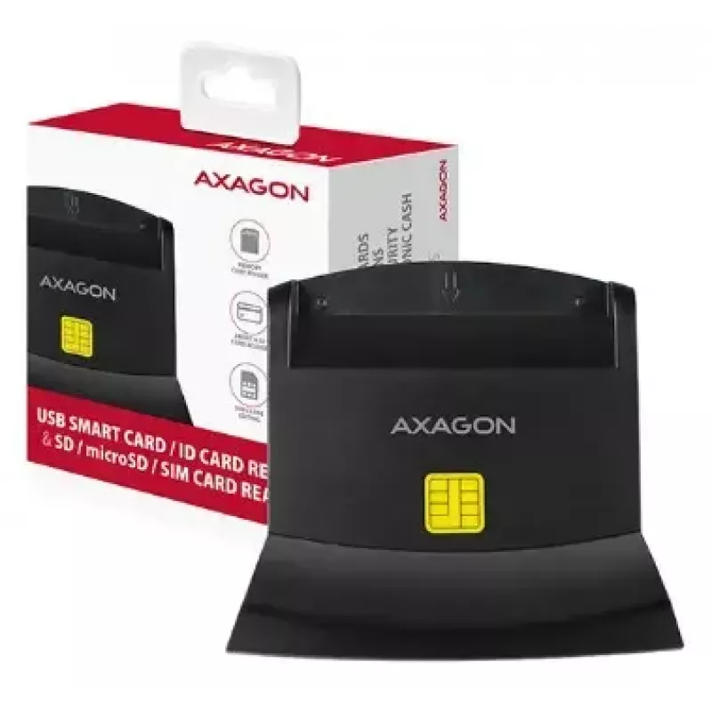 Lector de tarjetas inteligentes Axagon CRE-SM2 USB 2.0 negro cable de 1,3 m